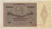 Německo, 5 Millionen Mark 1923, Ro.88