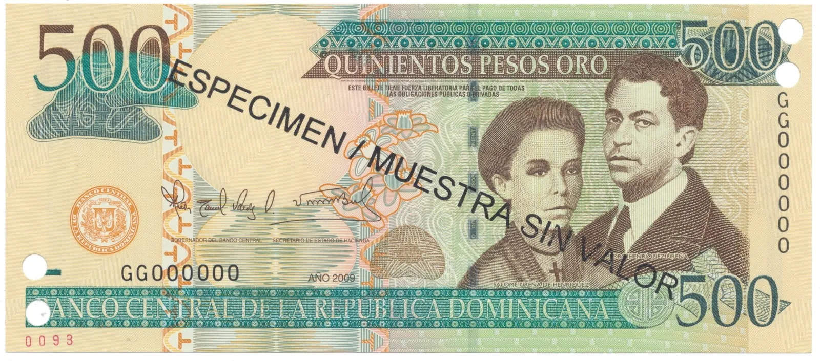 Dominikánská republika, 500 Pesos Oro 2009, P.179s2