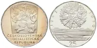 25 Kčs 1970 - 25. výročí osvobození Československa, PROOF, původní etue - fotografie 2