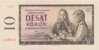 Československo, 10 Koruna 1960, série J, Hej.97b2J