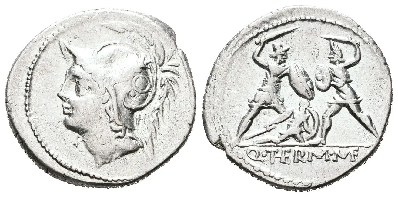 Q. Minucius Thermus M. f., Denár, A. 1123
