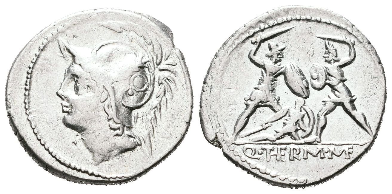 Q. Minucius Thermus M. f., Denár, A. 1123