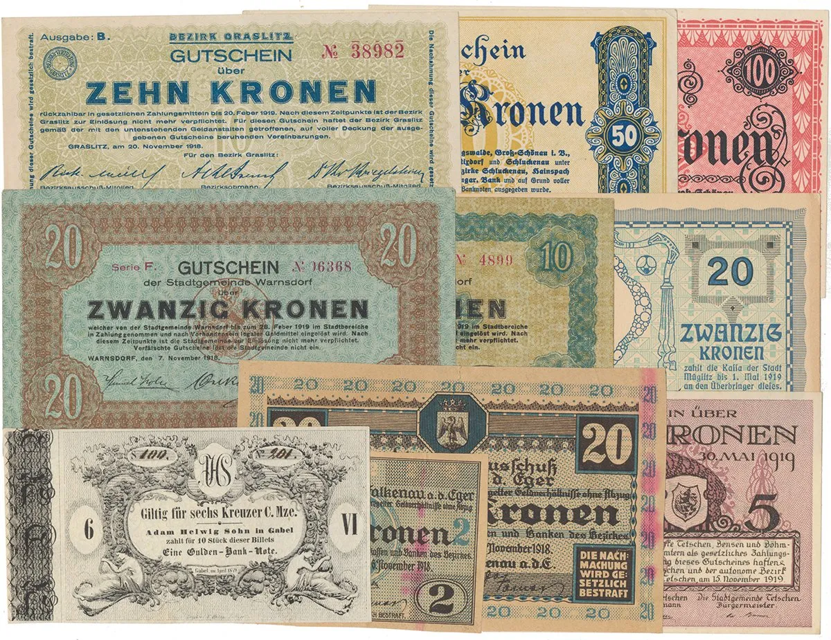 Nouzovky české od roku 1914 — 1