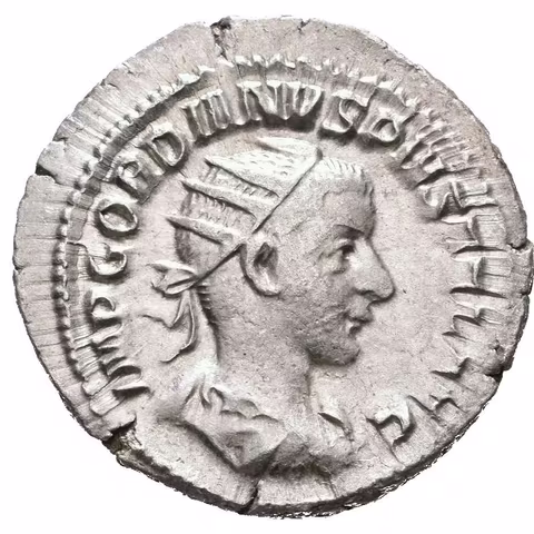 Antoninian, 239 - 240, Rv: AEQVITAS AVG, stojící Aequitas zleva