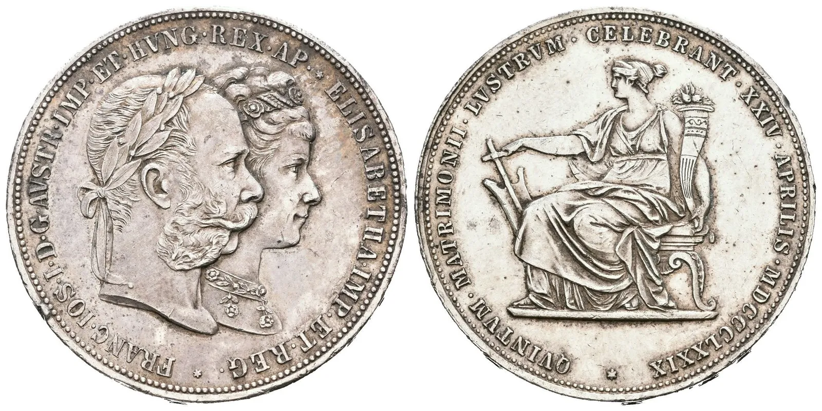 2 Zlatník 1879 - Stříbrná svatba, patina, rysky a hranky — 1