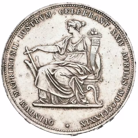 2 Zlatník 1879 - Stříbrná svatba, patina, rysky a hranky