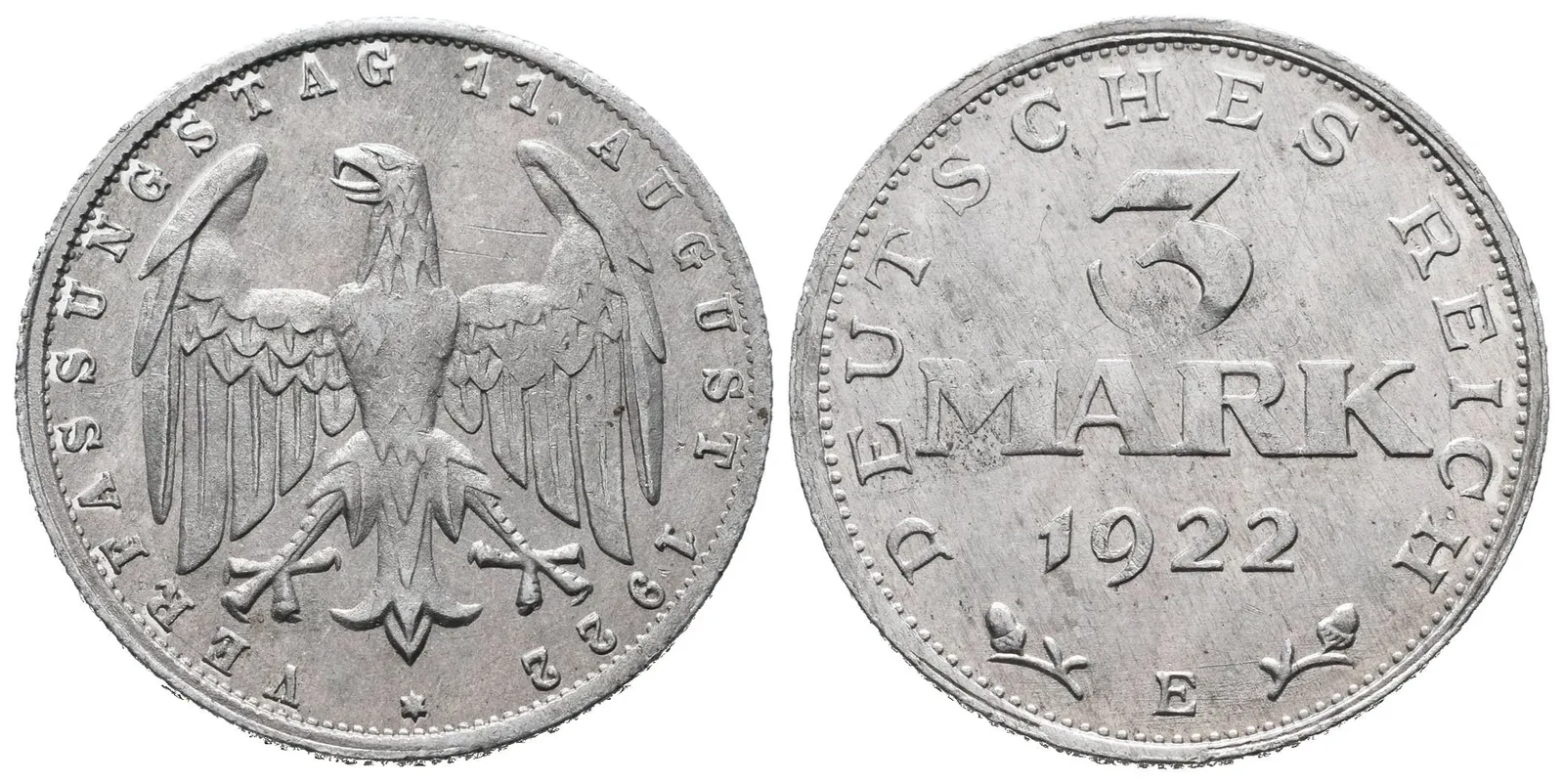 III. říše, 3 Marka 1922 E