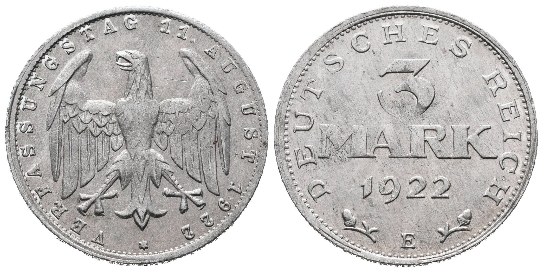 III. říše, 3 Marka 1922 E