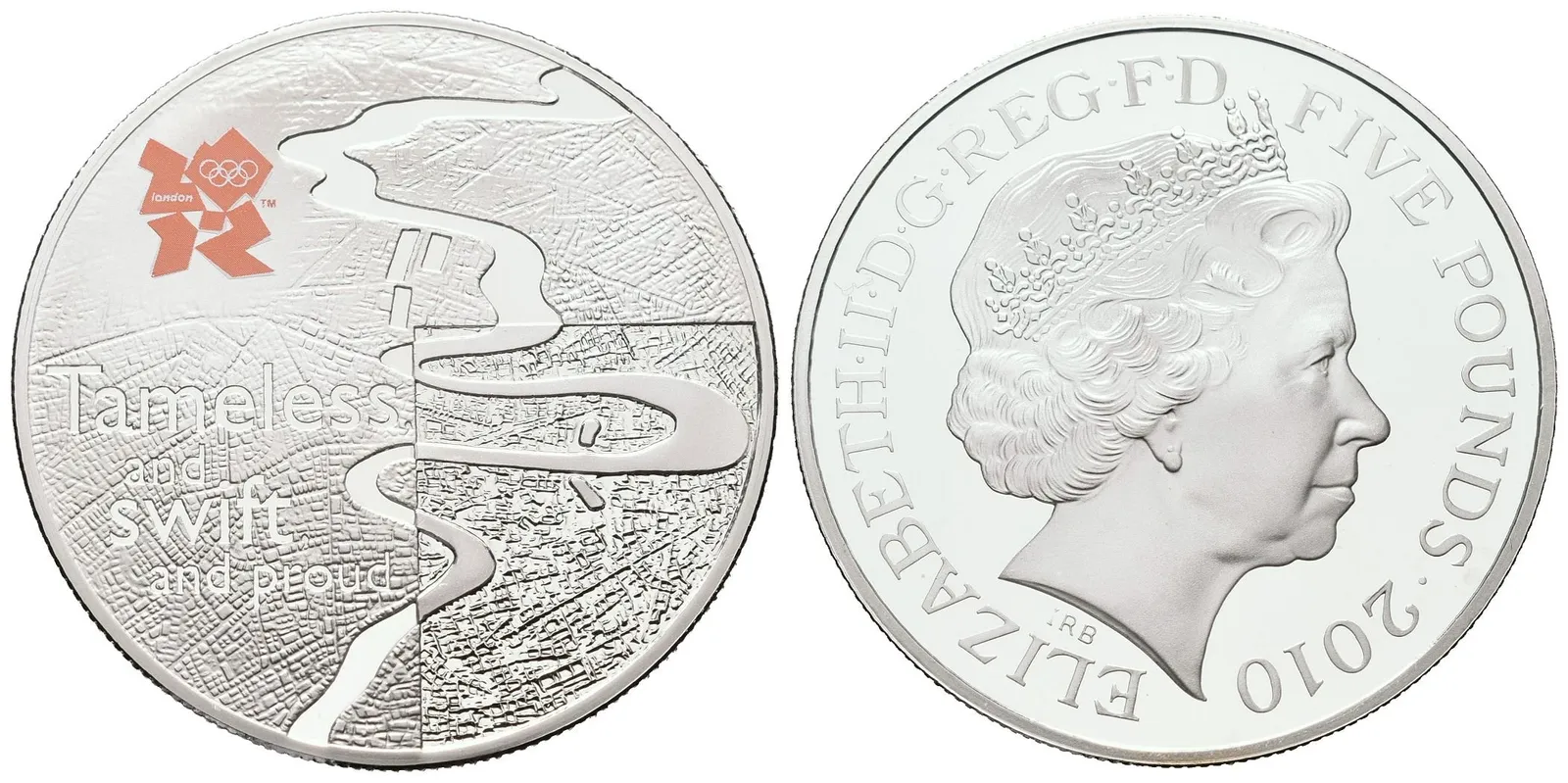 Velká Británie, 5 liber 2010  OH Londýn - Temže