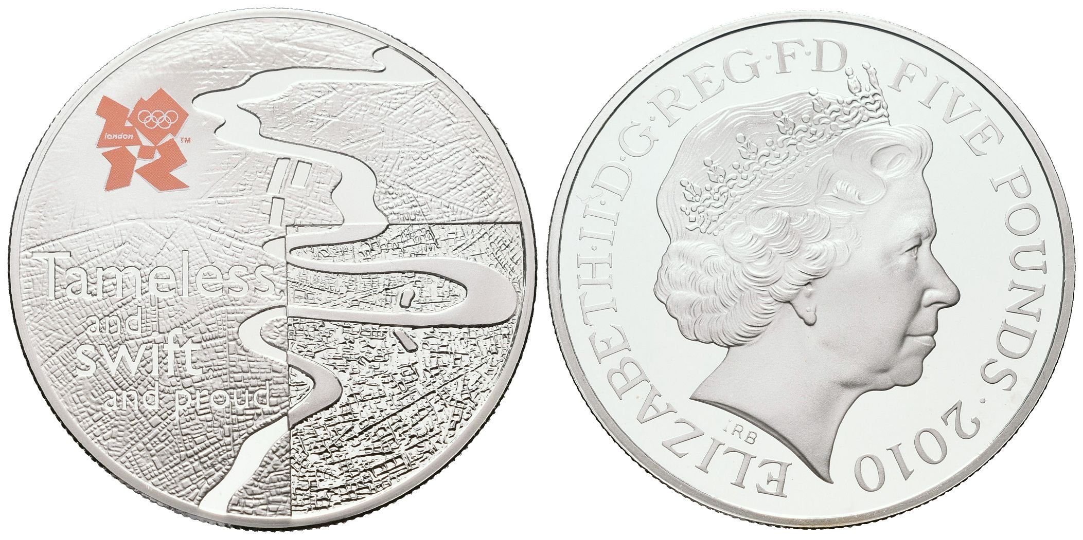 Velká Británie, 5 liber 2010  OH Londýn - Temže