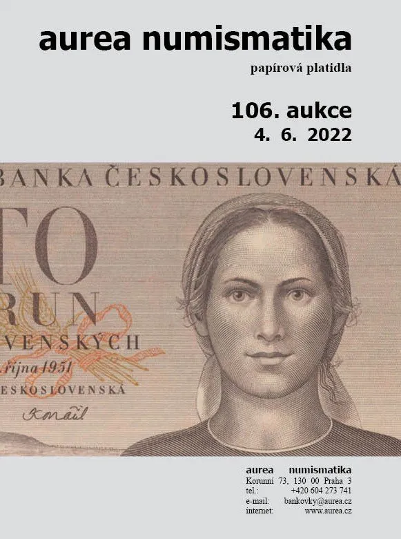 106. Aukce - papírová platidla