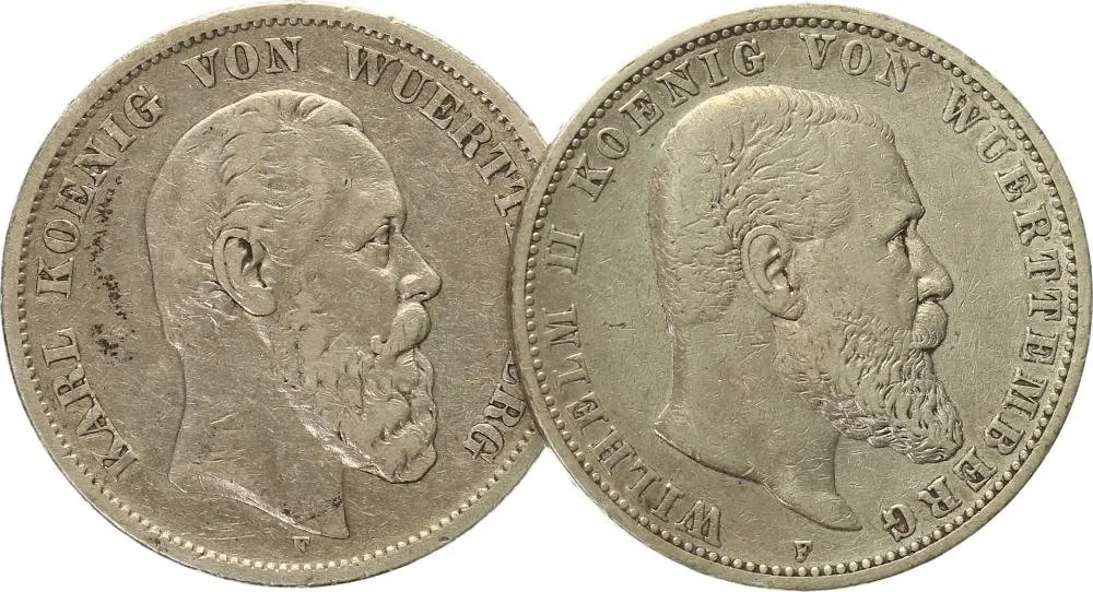 Württemberg, Karl, 1864 - 1891 — 1