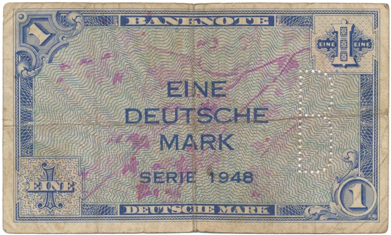 Německo - NSR, 1 DM 1948, perforace B (záp. Berlín), Ros.233b