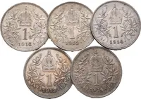 1 Koruna lot 5 kusů