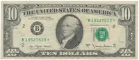 USA, 10 Dollars 1977A, náhradní série *, Pick.464br