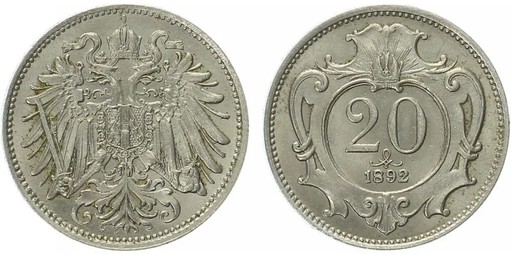 Korunová měna, 1892 - 1918 — 1