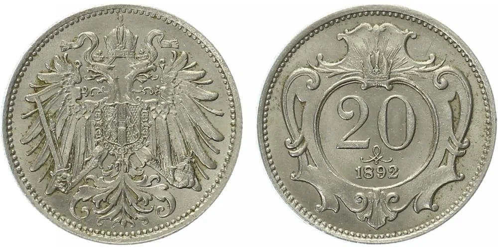 Korunová měna, 1892 - 1918 — 1