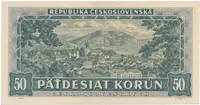 50 Koruna 1948, série A 8, perforace 3 m.d., Hej.82aS1 - fotografie 2