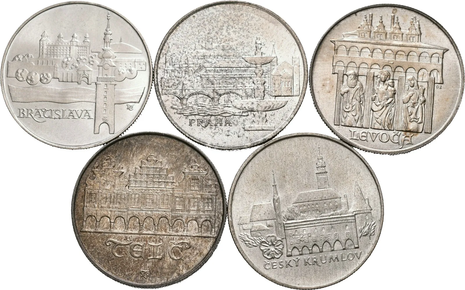50 Kčs 1986 - Bratislava, Levoča, Praha, Telč a Český Krumlov, — 1
