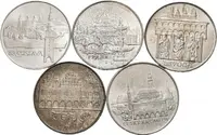 50 Kčs 1986 - Bratislava, Levoča, Praha, Telč a Český Krumlov, — 1
