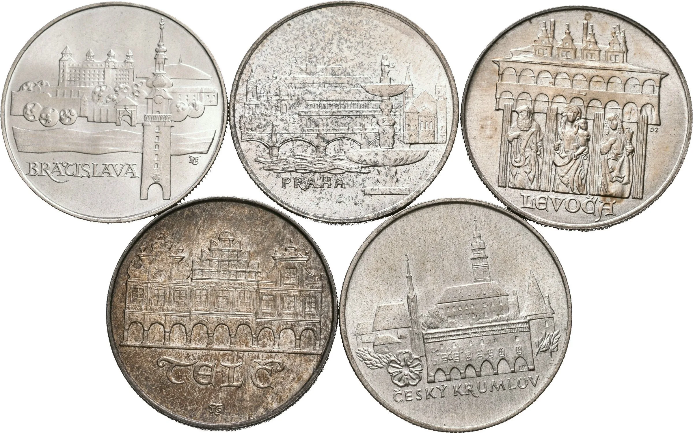 50 Kčs 1986 - Bratislava, Levoča, Praha, Telč a Český Krumlov, — 1