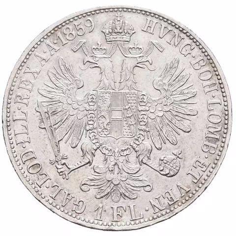 Zlatník 1859 E, zbytky lesku, patina, škr. a hranky jinak pěkná zachovalost