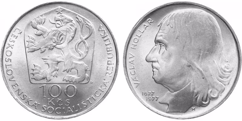 100 Kčs 1977 - Václav Hollar