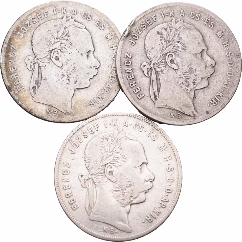 Zlatník 1879 KB - lot 3 kusů