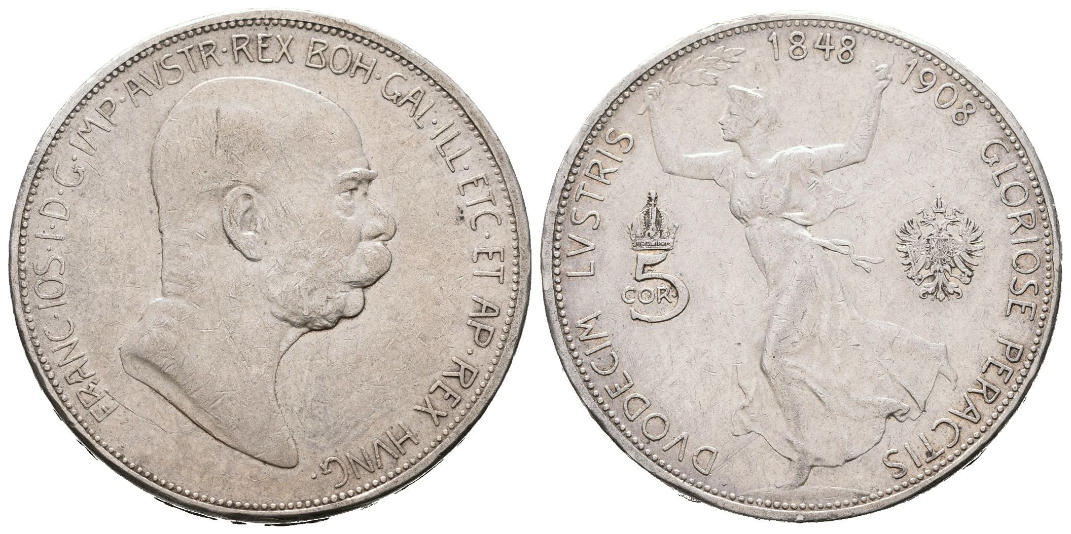 5 Koruna 1908 - jubilejní