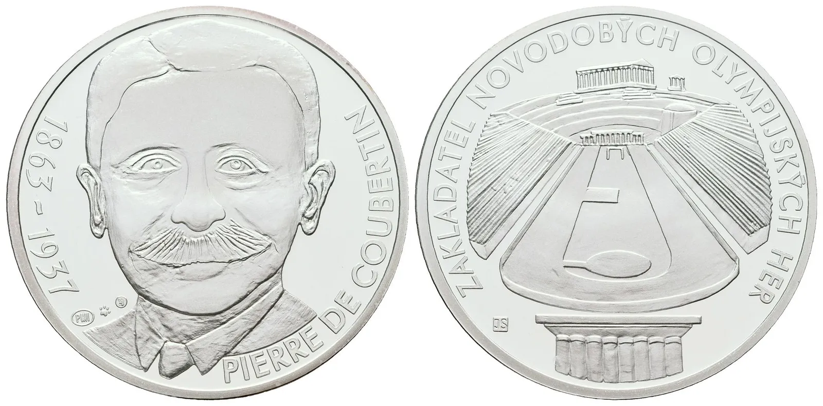 AR Medaile b.l. (2013) - Pierre de Coubertin - 150. výročí narození