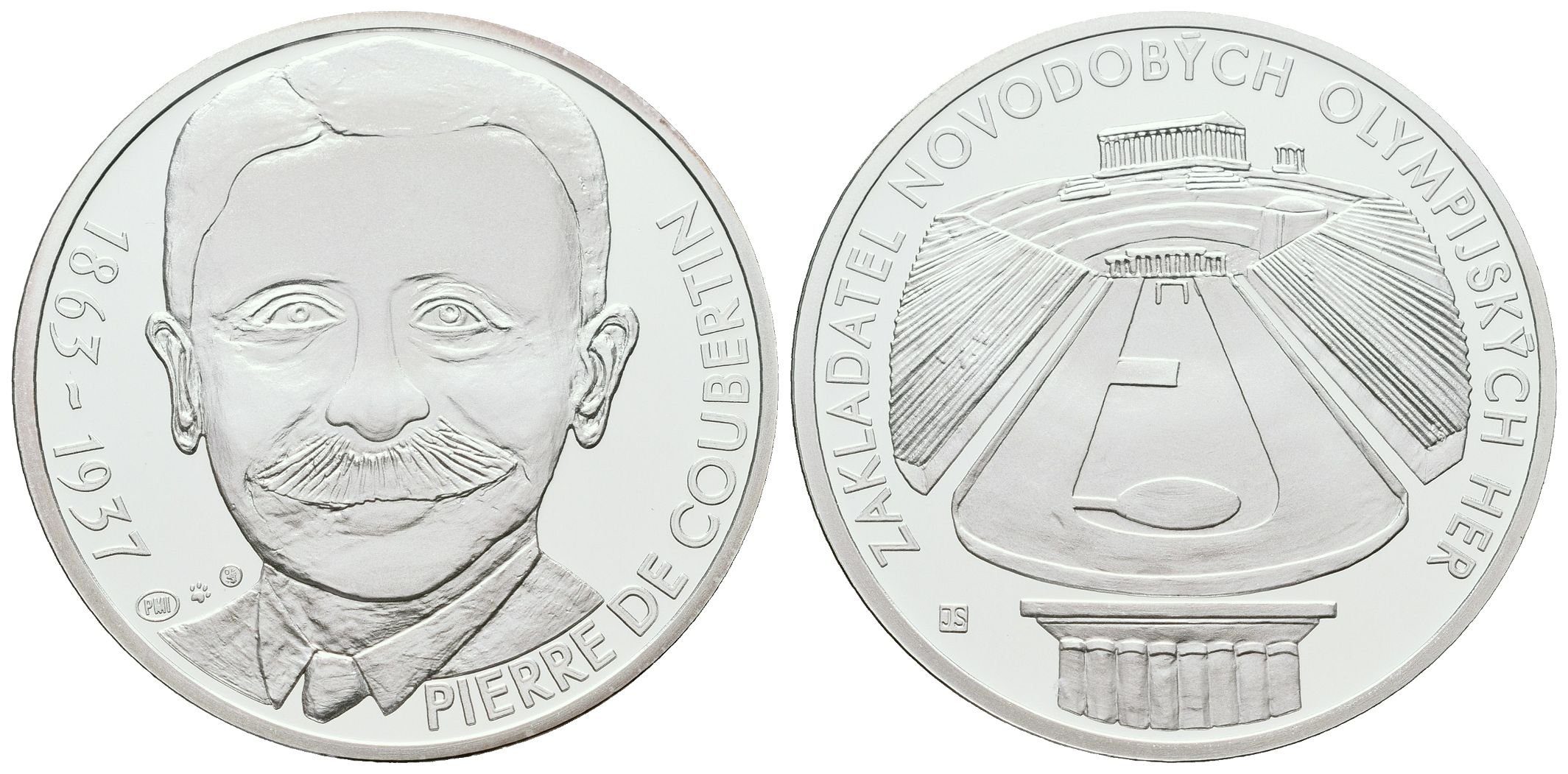 AR Medaile b.l. (2013) - Pierre de Coubertin - 150. výročí narození