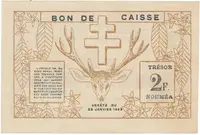 Nová Kaledonie, 2 Francs / 29. 3. 1943, P.56 - fotografie 2
