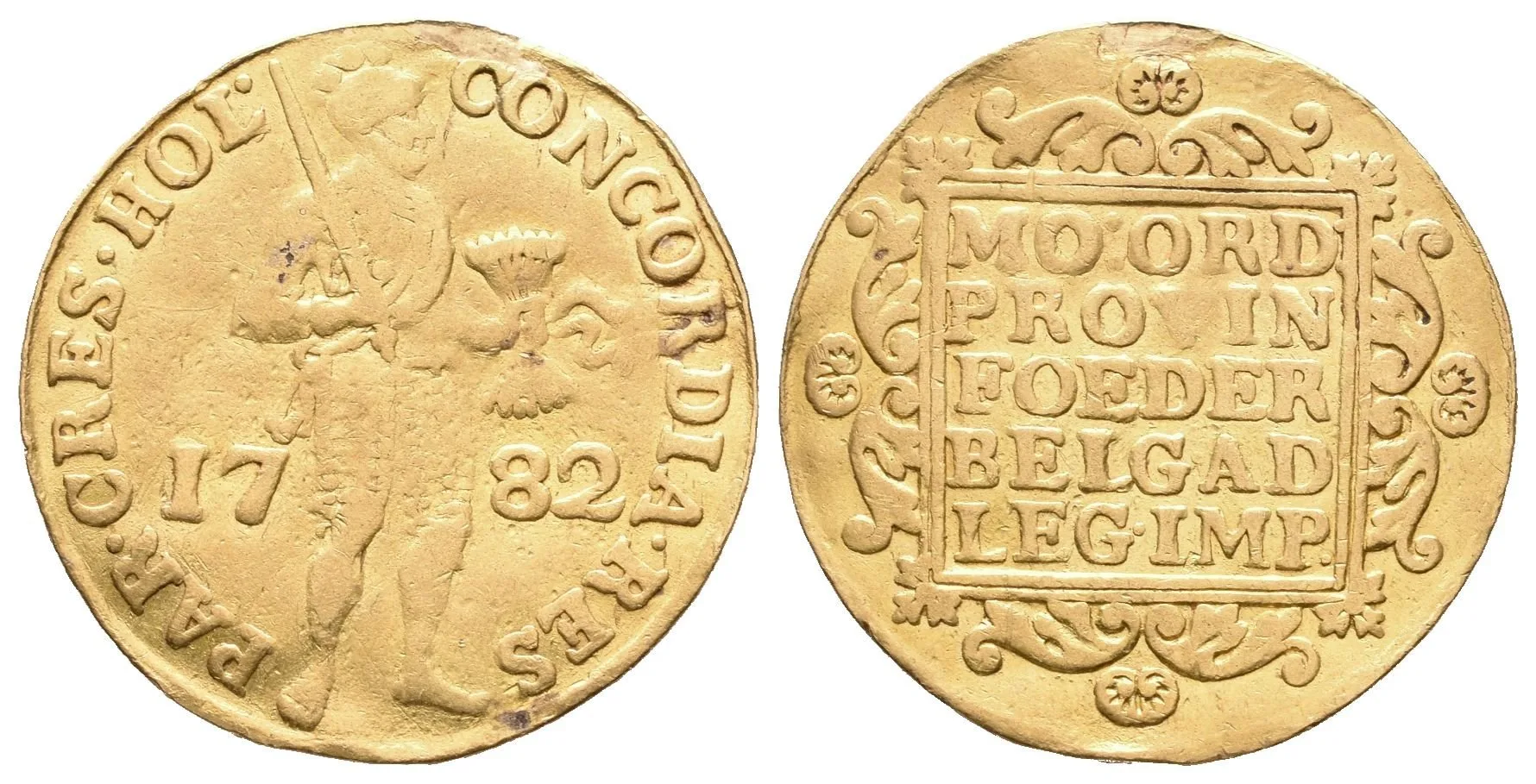 Dukát 1782, Fr.250, KM.12, m.o., čištěn, vady střížku (3,39 g) — 1