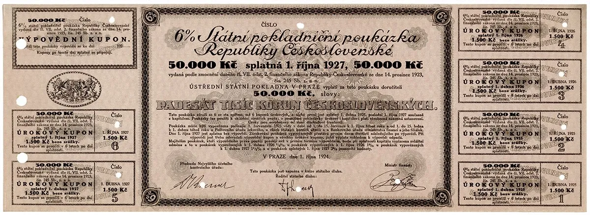 Státní pokladniční poukázky, 1919 - 1939 — 1