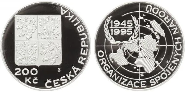 200 Kč 1995 - OSN, PROOF