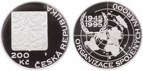200 Kč 1995 - OSN, PROOF