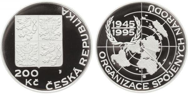 200 Kč 1995 - OSN, PROOF