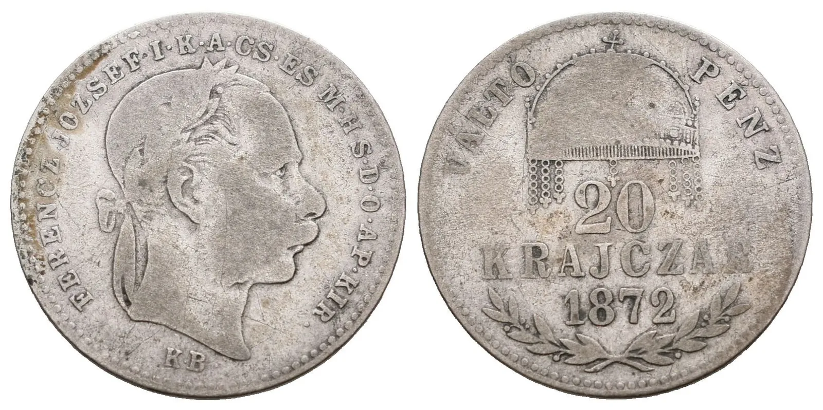 20 Krejcar 1872 KB