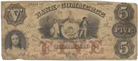 USA, Georgia, Savannah, The Bank of Commerce, 5 Dollars 1. 12. 1856