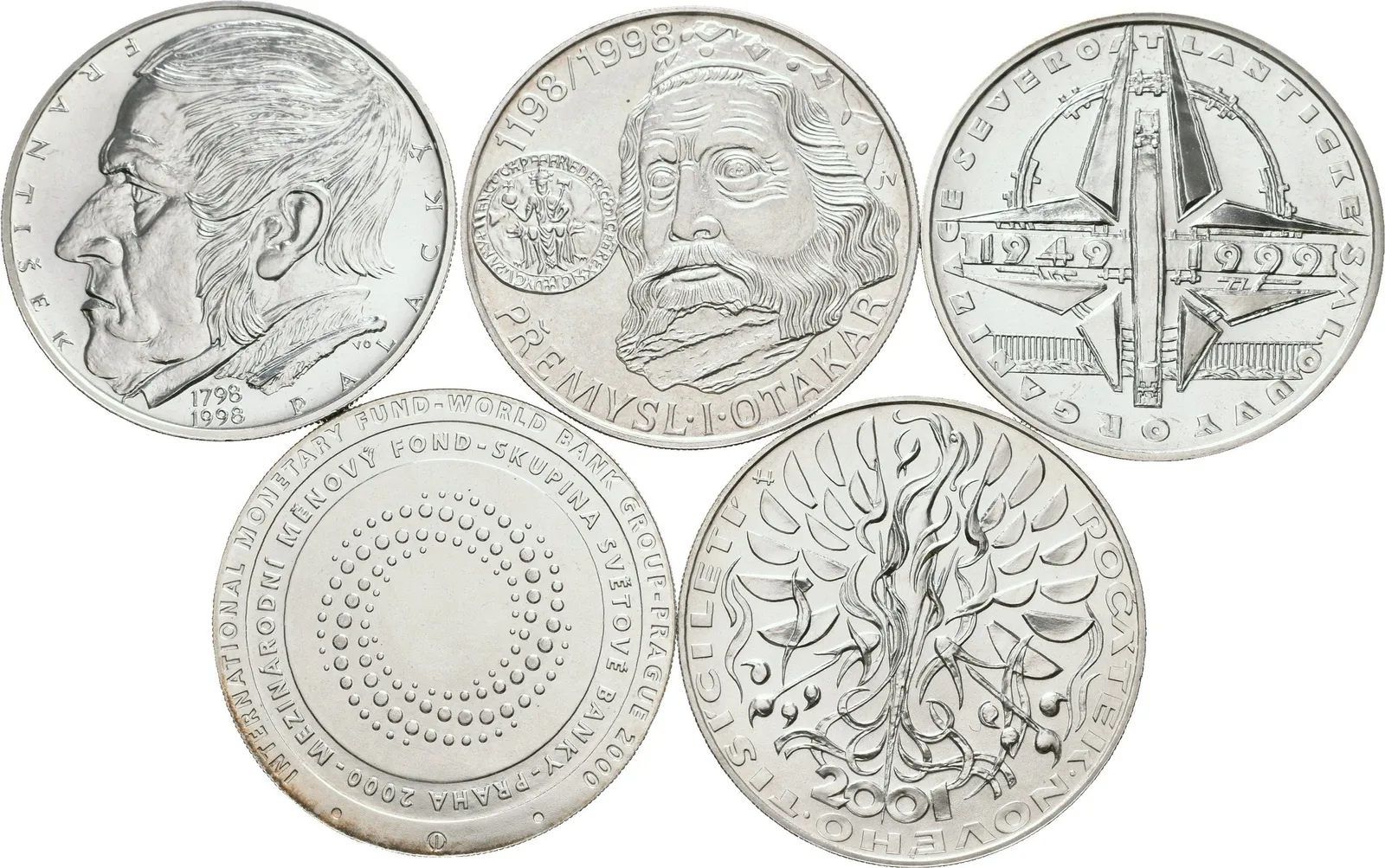 Soubor mincí 200 Kč 1998 - František Palacký, Přemysl Otakar I. (bez kapsle), — 1
