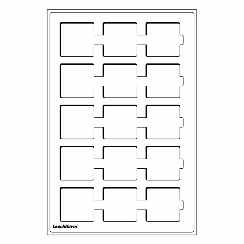 Mincovní plato L-formát - 15 políček 50x50 mm - 2 kusy
