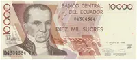 Ekvádor, 10.000 Sucres 1999, P.127e
