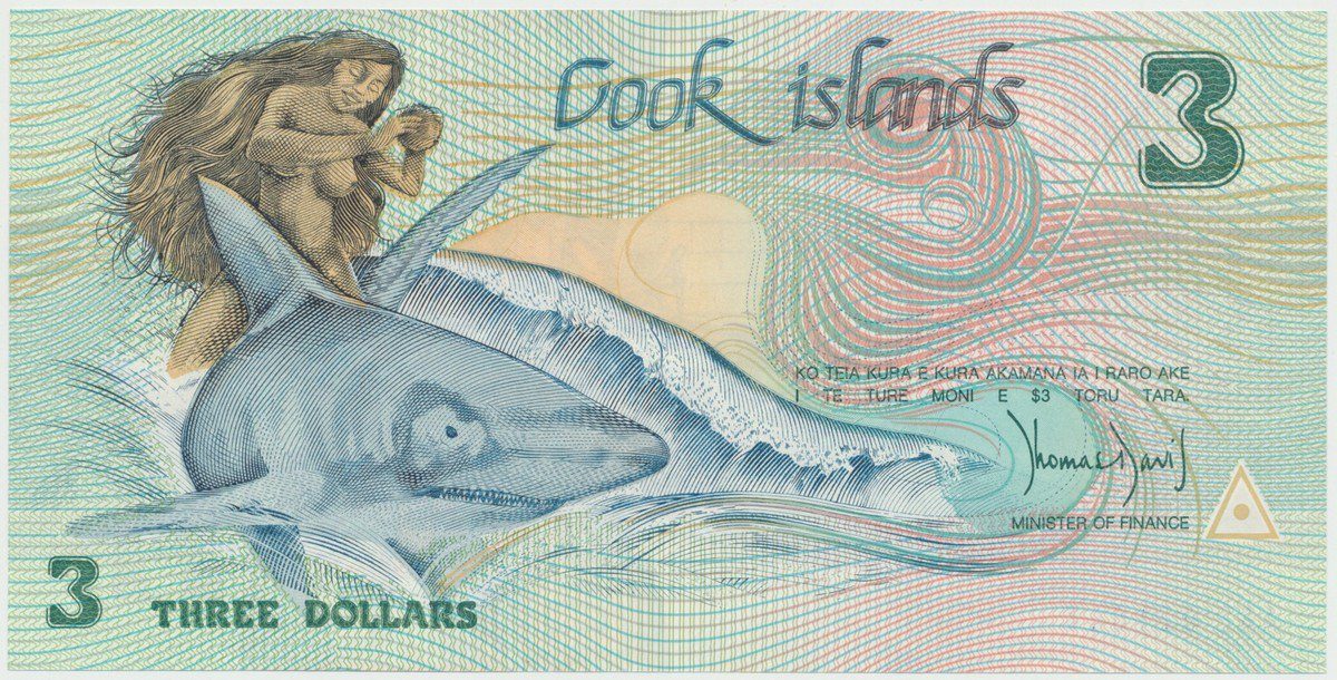 Cookovy Ostrovy, 3 Dollars (1987), P.3