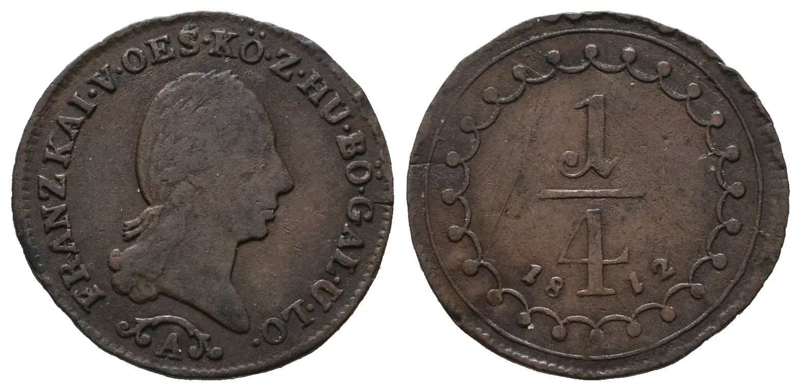 1/4 Krejcar 1812 A - Vídeň
