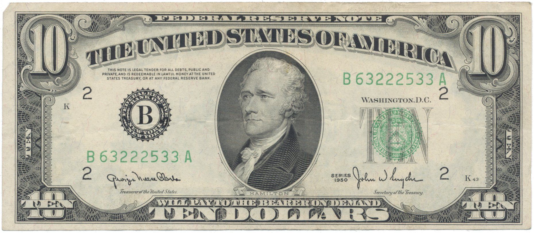 USA, 10 Dollars 1950, Pick.439