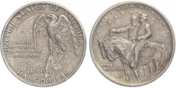 USA, 1/2 Dollar 1925 - Stone Mointain Memorial