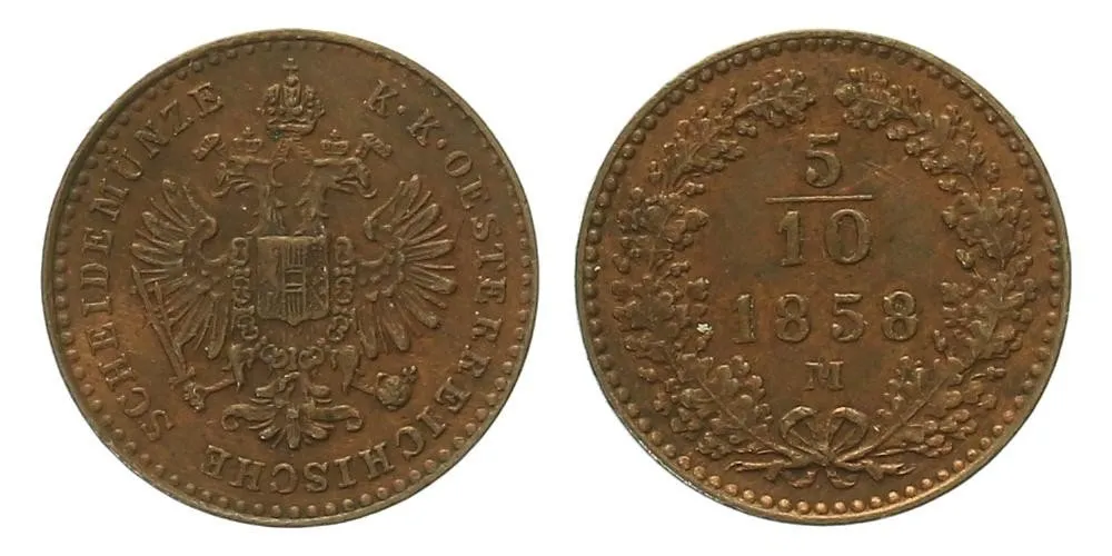 Rakouská a spolková měna, 1857 - 1892 — 1