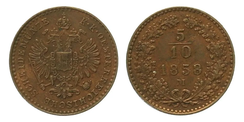 Rakouská a spolková měna, 1857 - 1892 — 1
