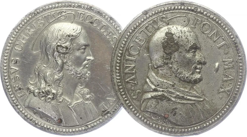 Vatikán - životopisné medaile, cca 18. století — 1