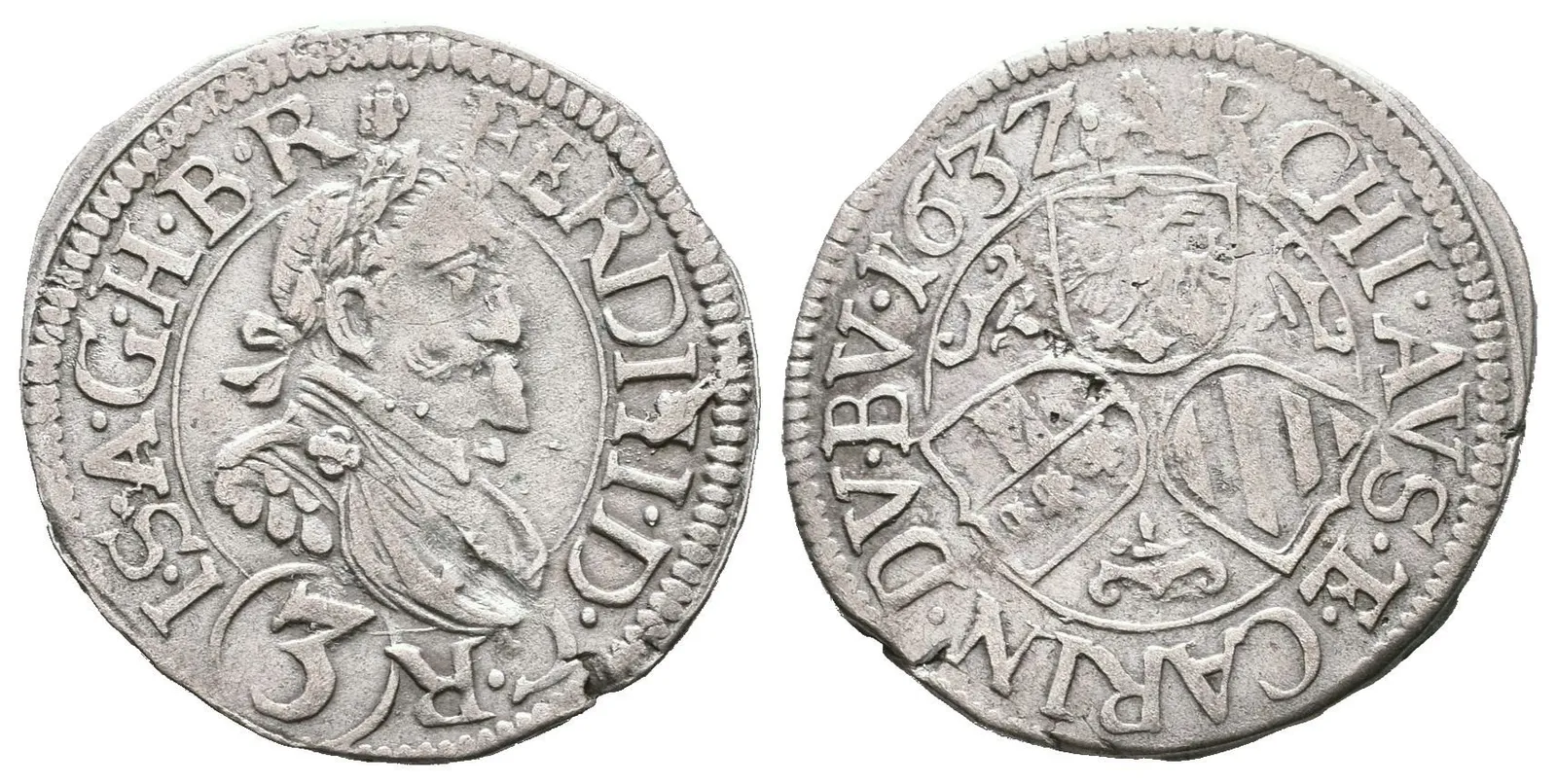 3 Krejcar 1632, St. Veit, KM.1593 — 1